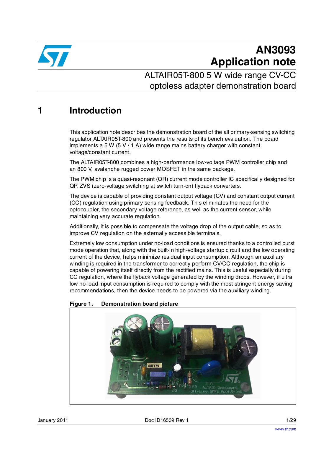 ST AN3093 Application note