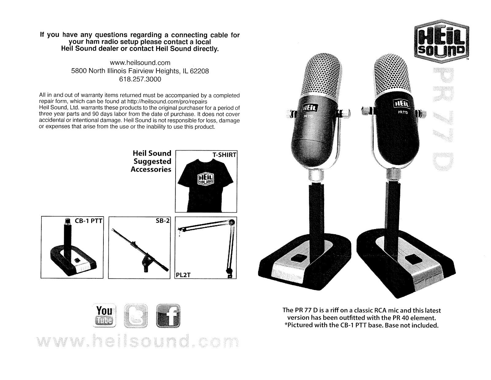 Heil Sound PR77D Instructions manual - ManualMachine.com