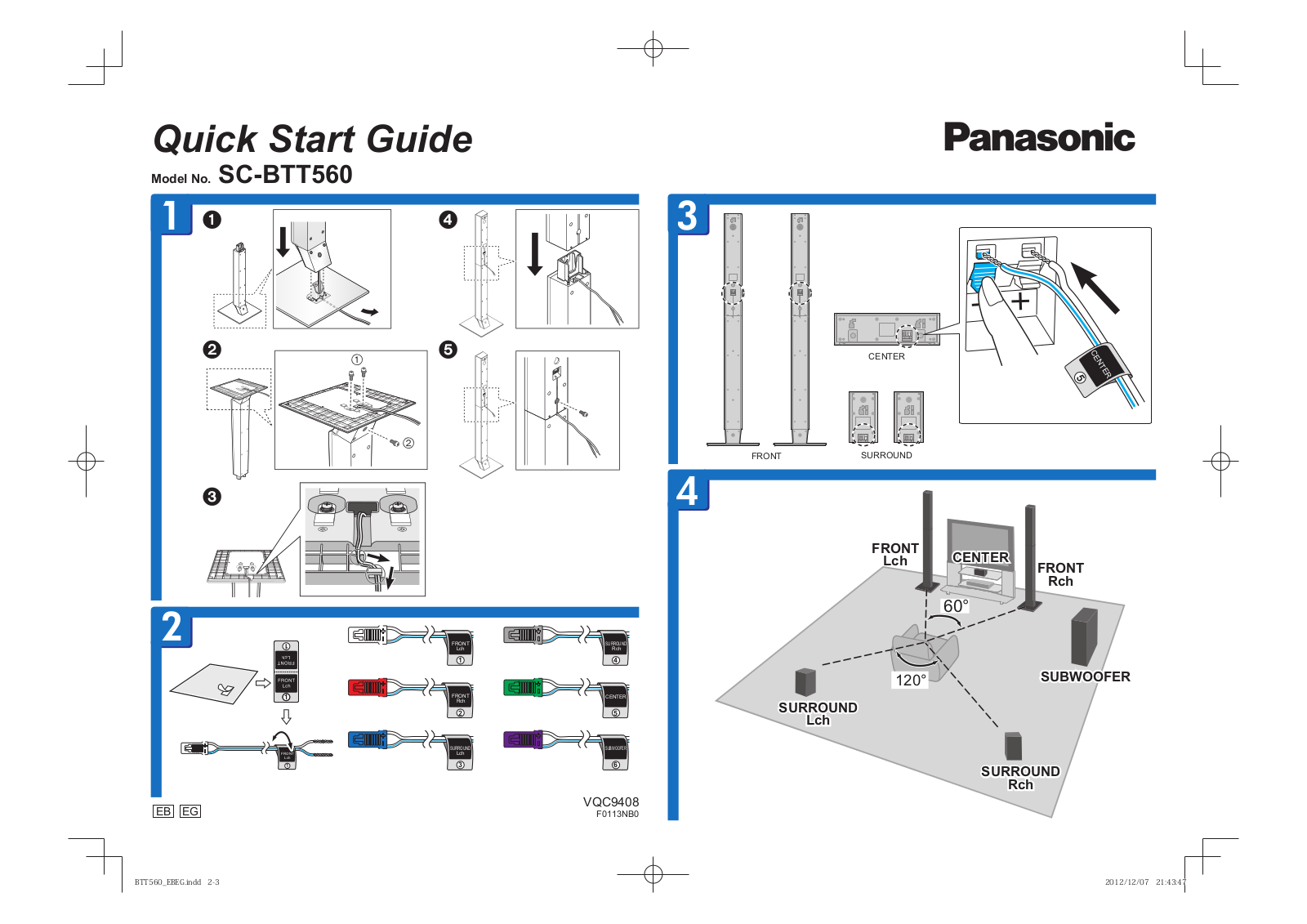 PANASONIC SC-BTT560EB, SC-BTT560EG User Manual