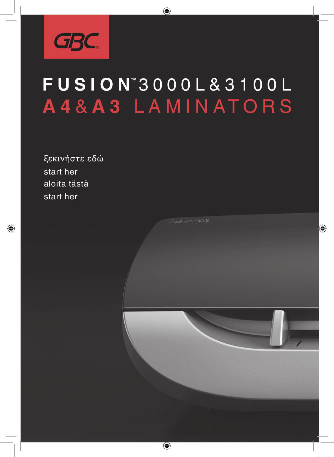 GBC FUSION 3000L A4, FUSION 3000L A3, FUSION 3100L A4, FUSION 3100L A3 User guide