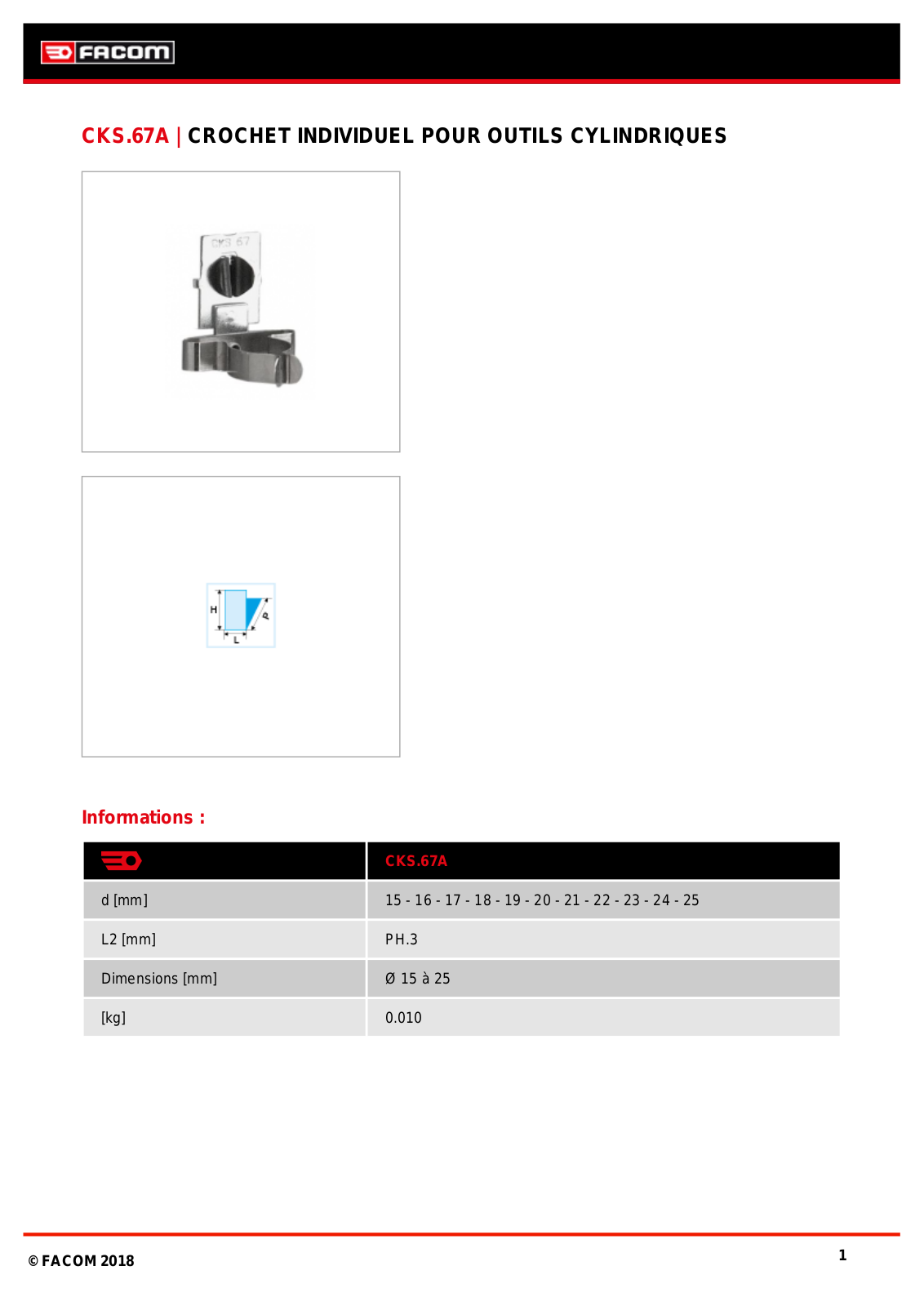 Facom CKS.67A Specification