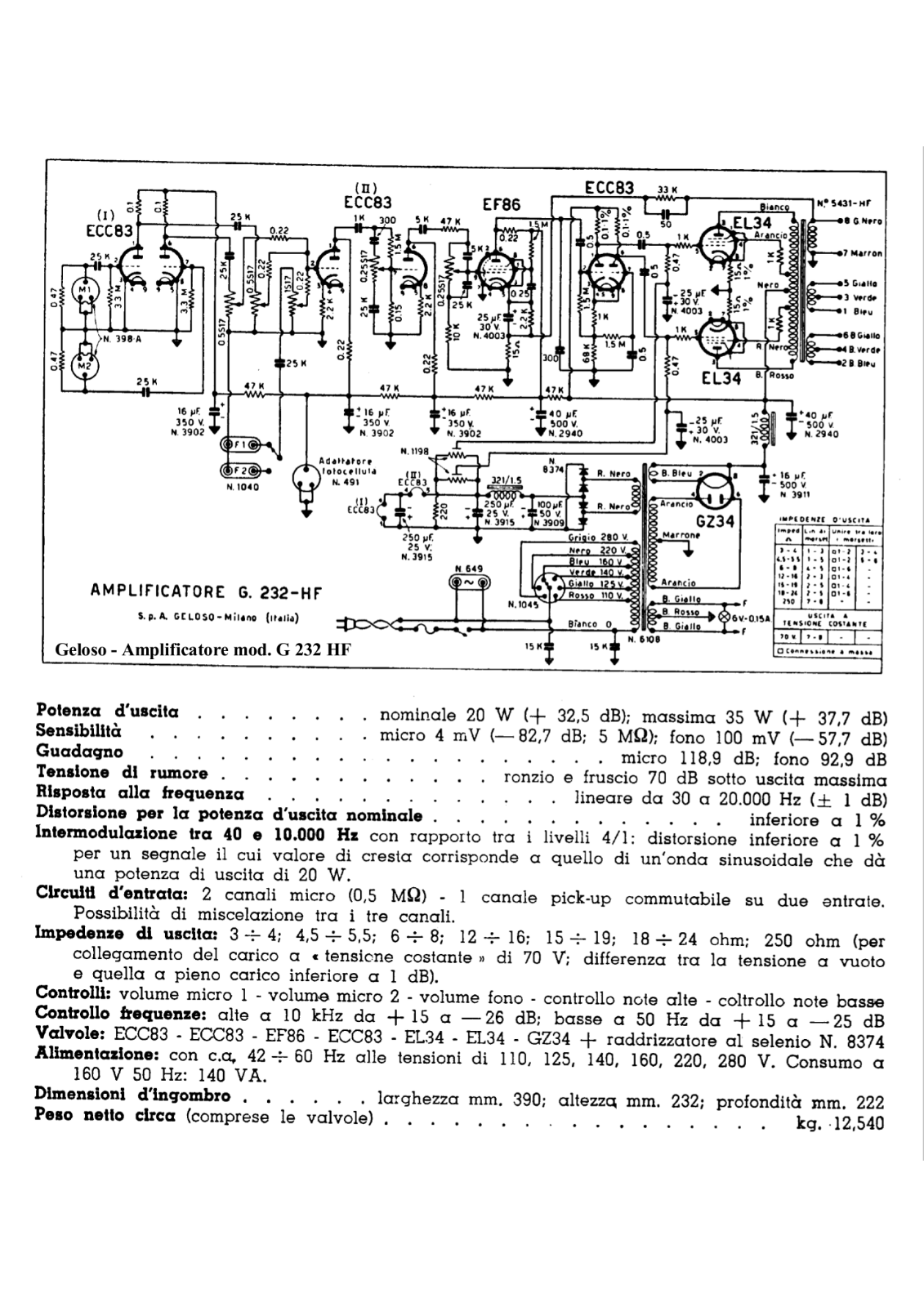 Geloso g232hf schematic