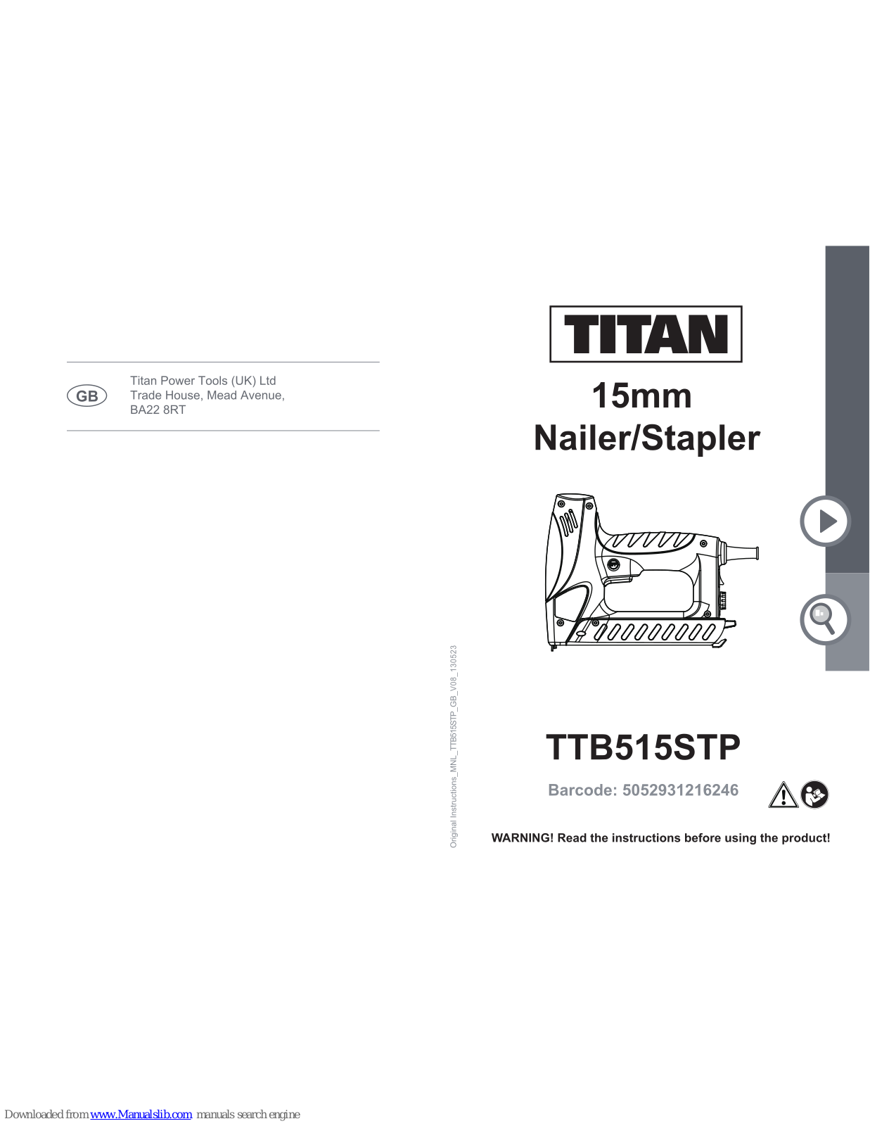 Titan TTB515STP User Manual