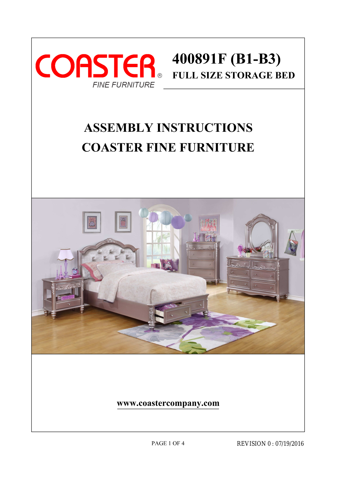 Coaster 400891F Assembly Guide - ManualMachine.com