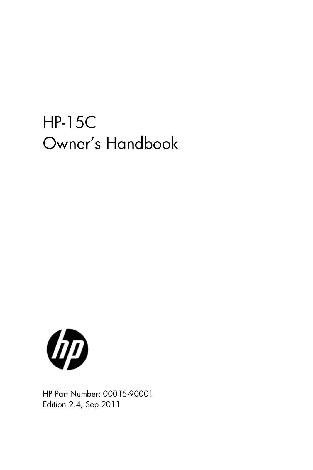 HP 15c User Manual