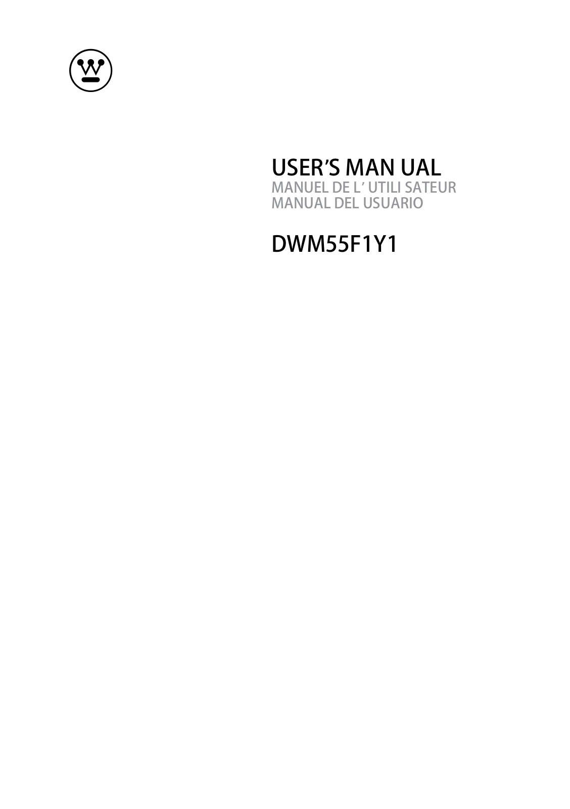 Westinghouse DWM55F1Y1 User Manual