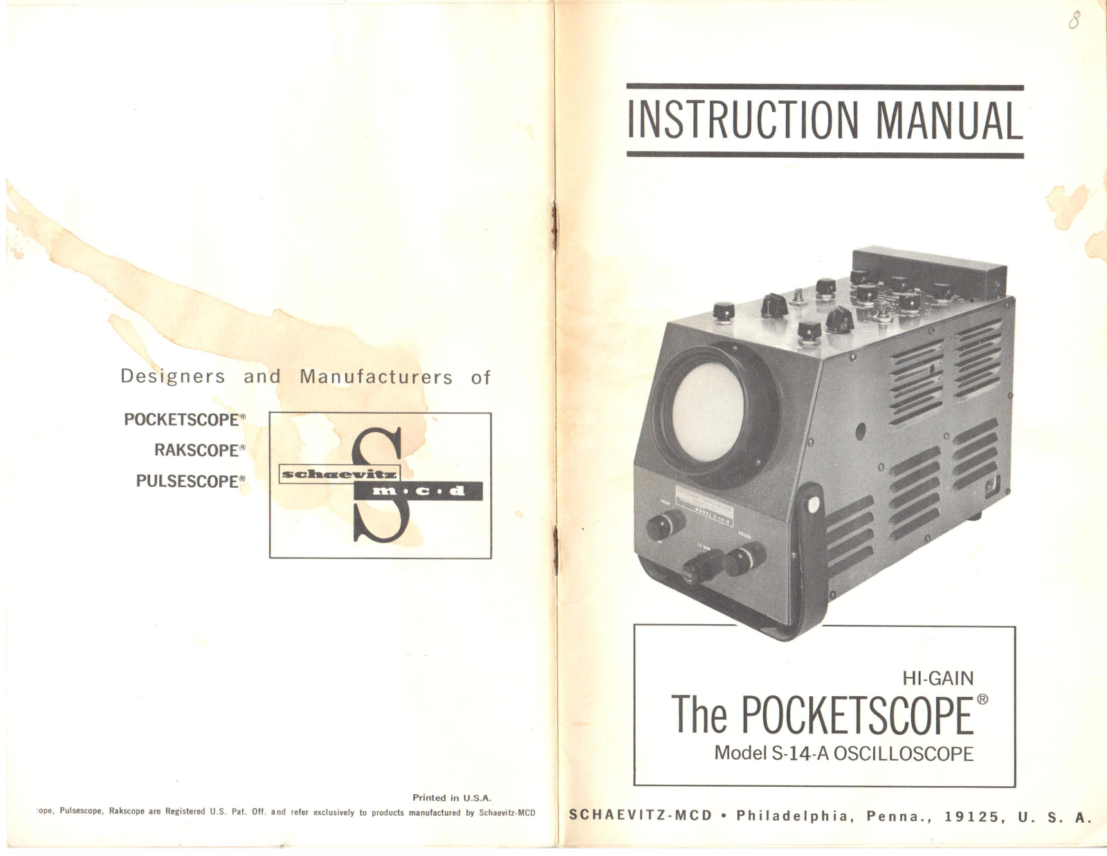 Schaevitz MCD S-14-A Service manual