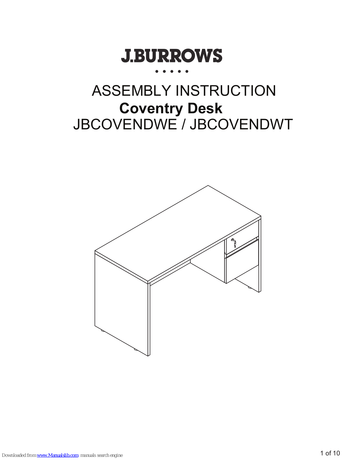 J.Burrows Coventry Desk Assembly Instruction Manual