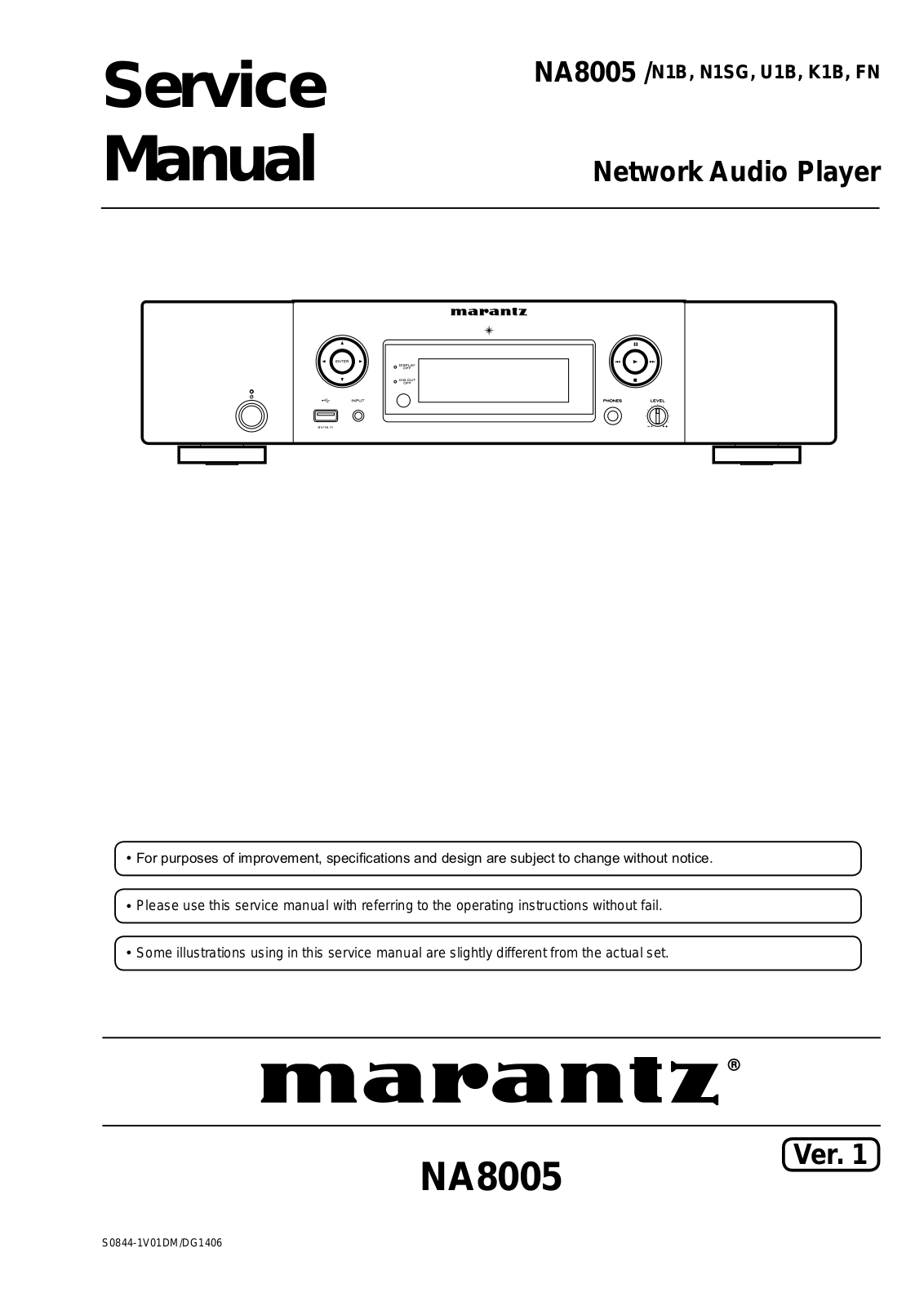 Marantz NA-8005 Service Manual