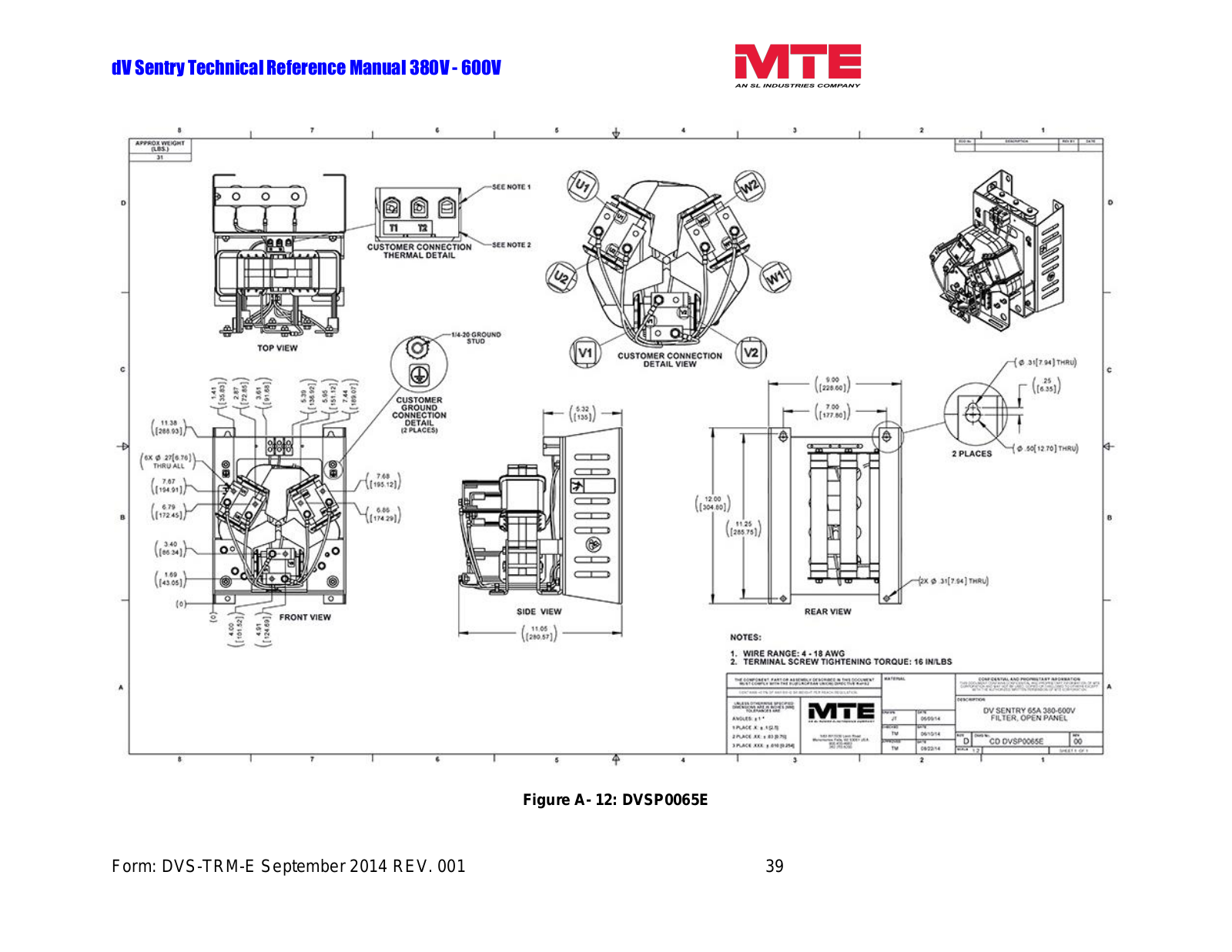 MTE DVSP0065E Technical Reference Manual