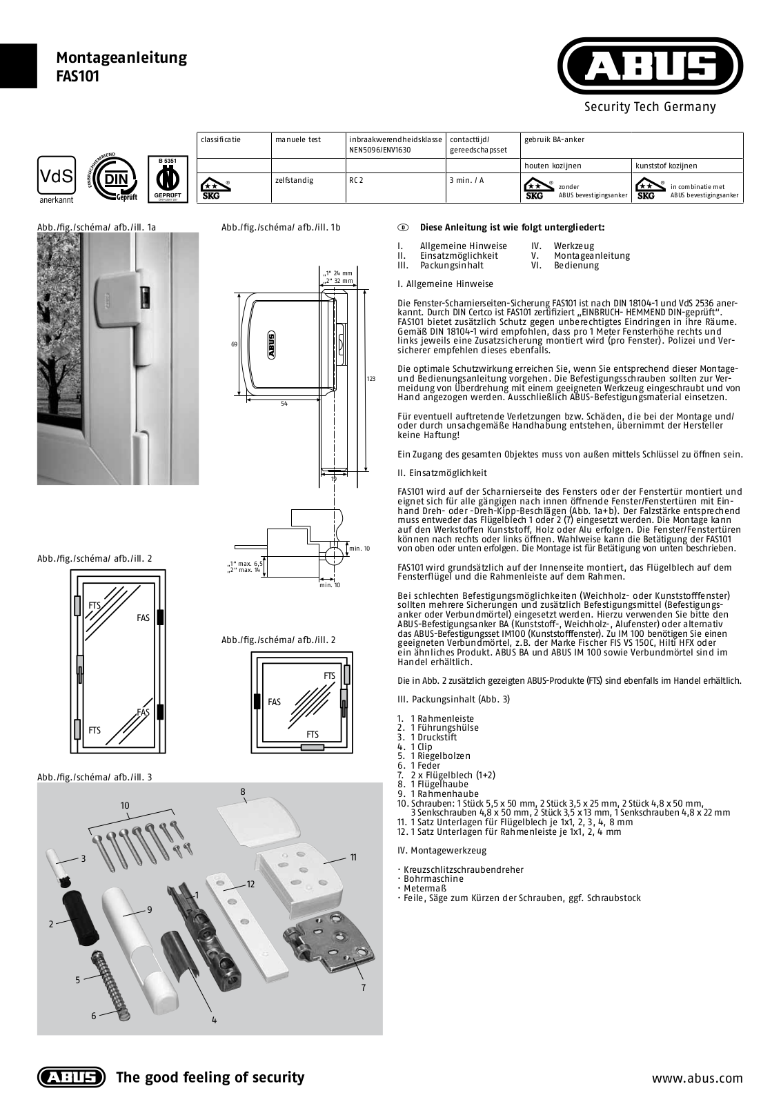 ABUS FAS 101 User Manual