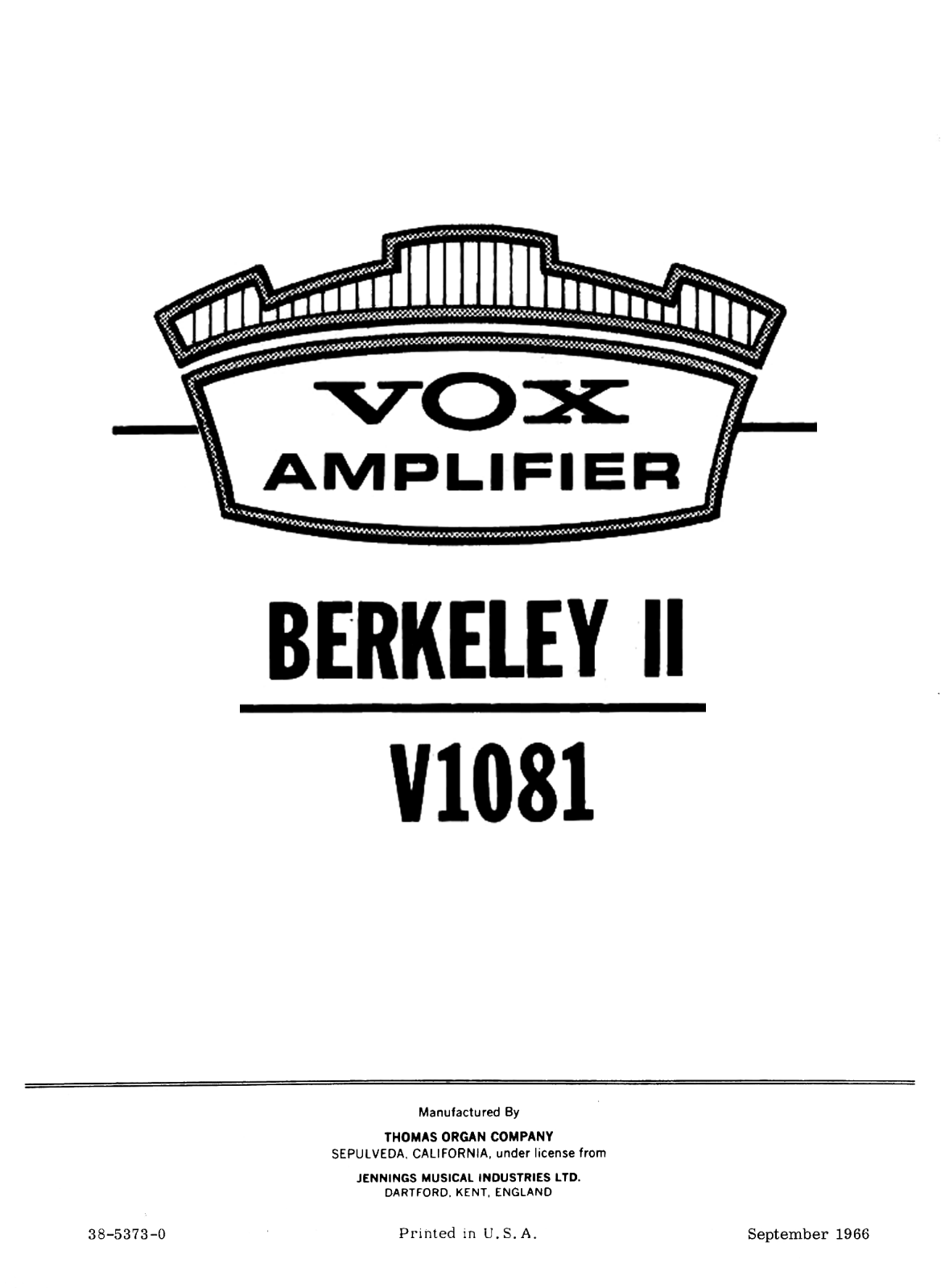 Vox v1081 schematic