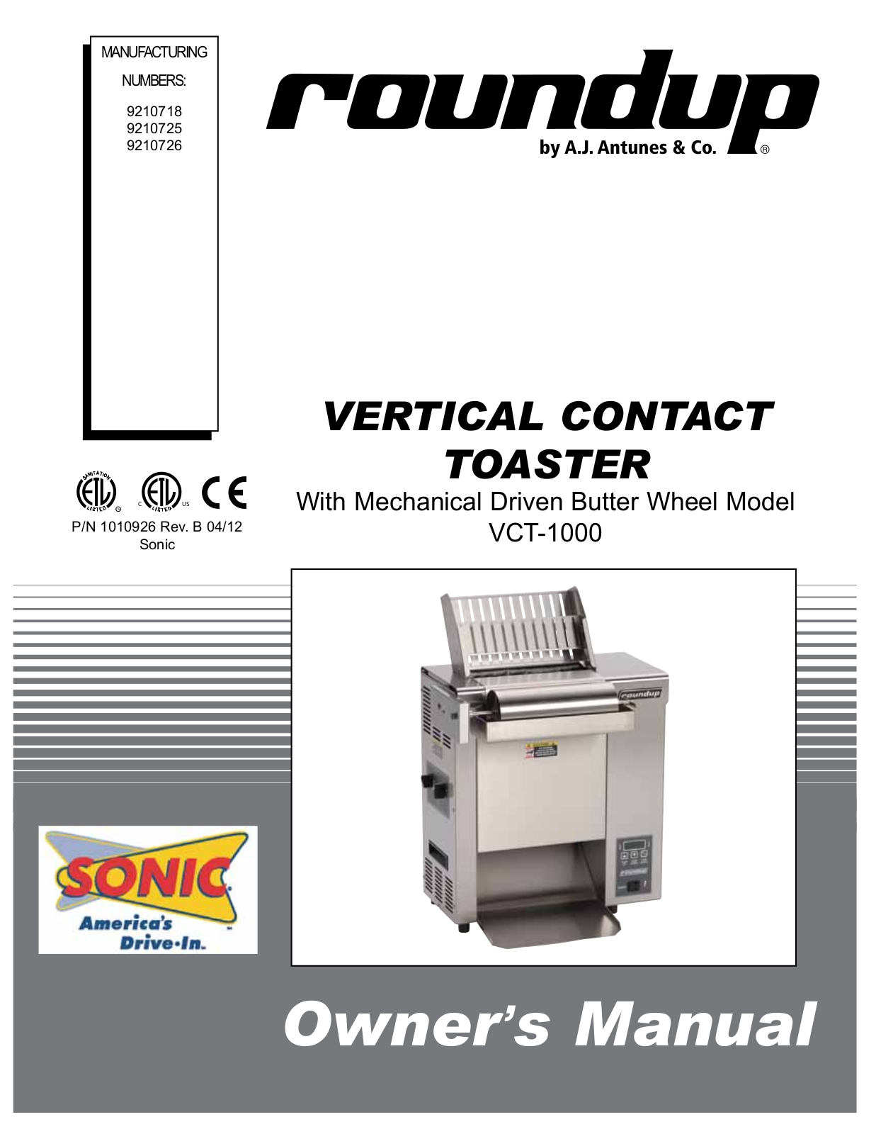 Roundup VCT-1000 User Manual