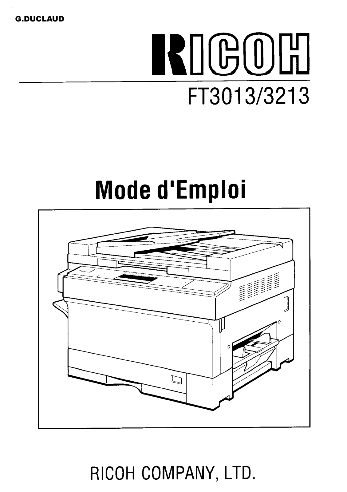 Ricoh FT 3513 User Manual