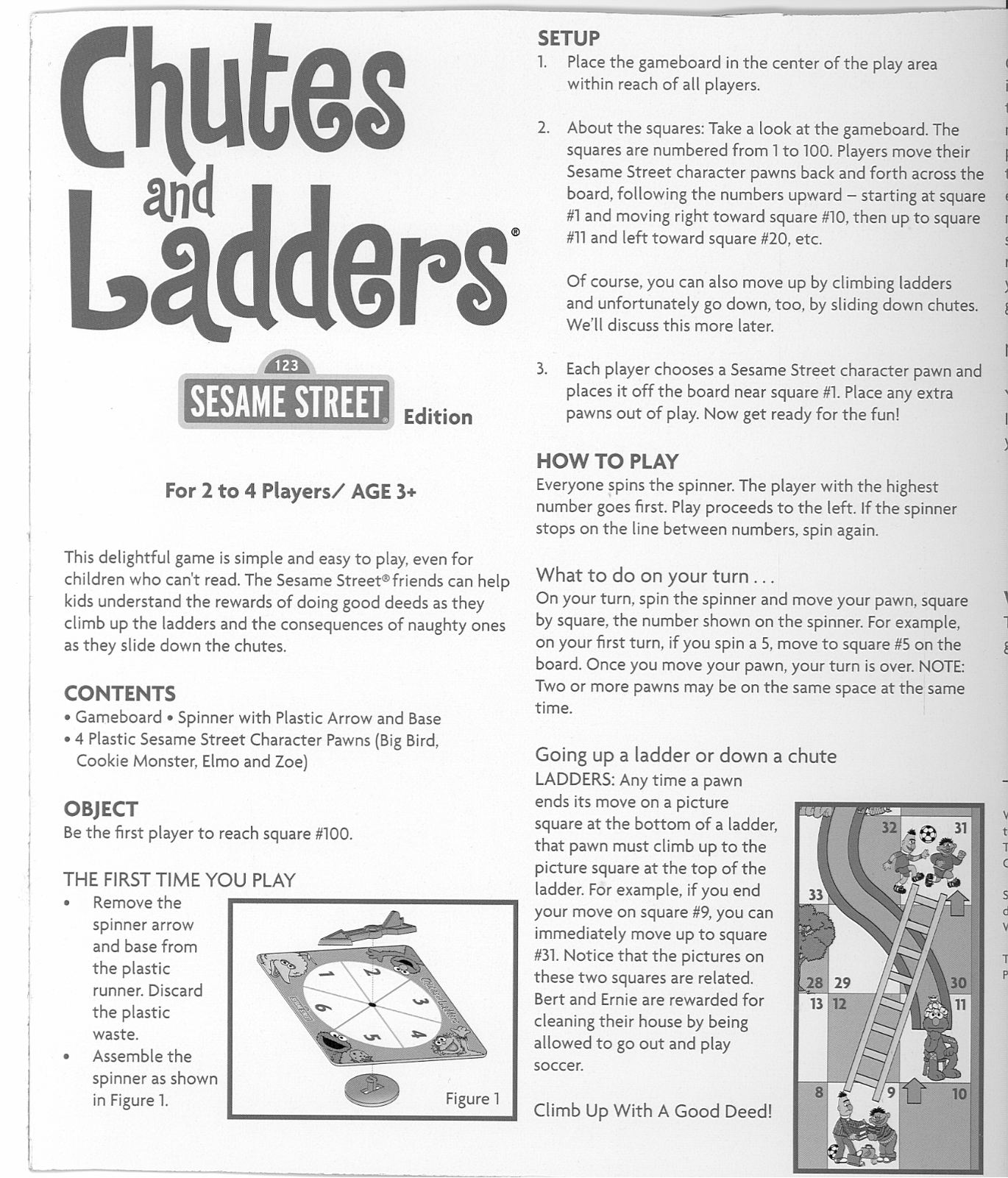 HASBRO Chutes and Ladders Sesame Street Edition User Manual