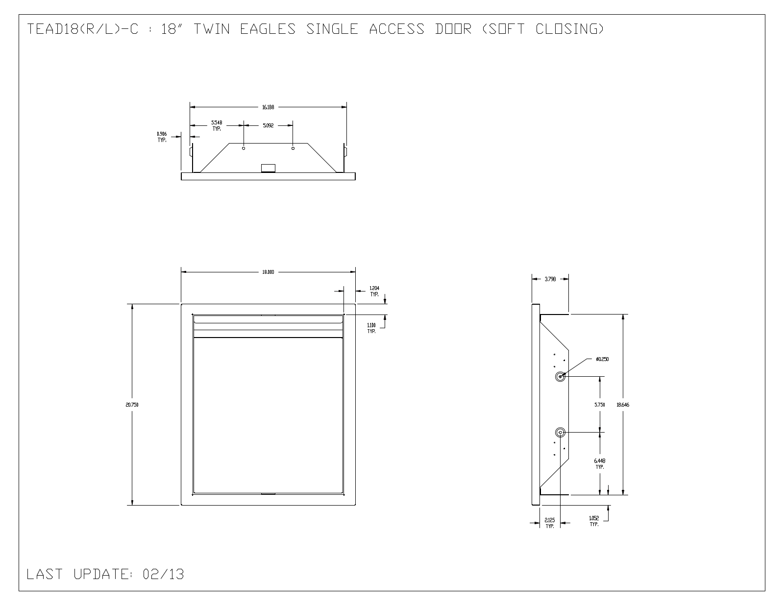 Twin Eagles TEAD18CL Diagram