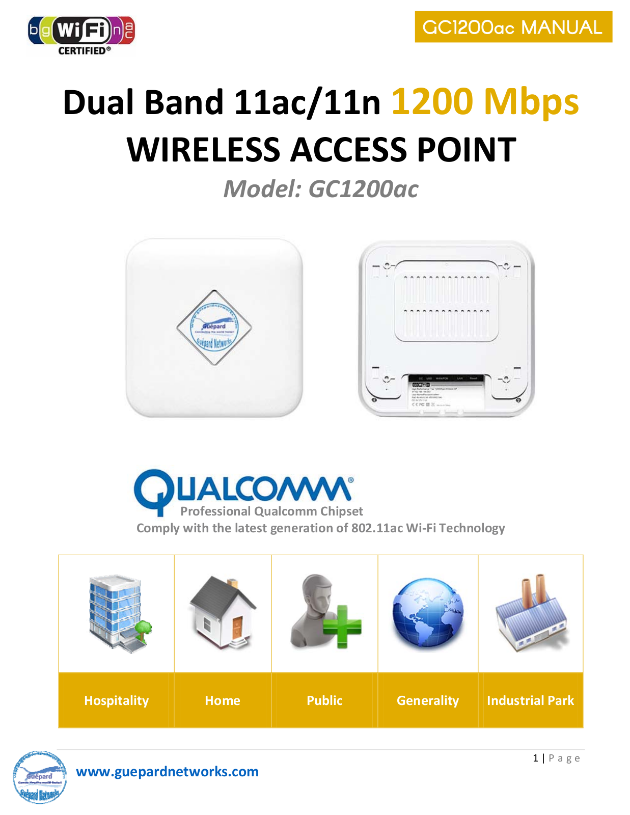 Guepard Networks GC1200ac User Manual