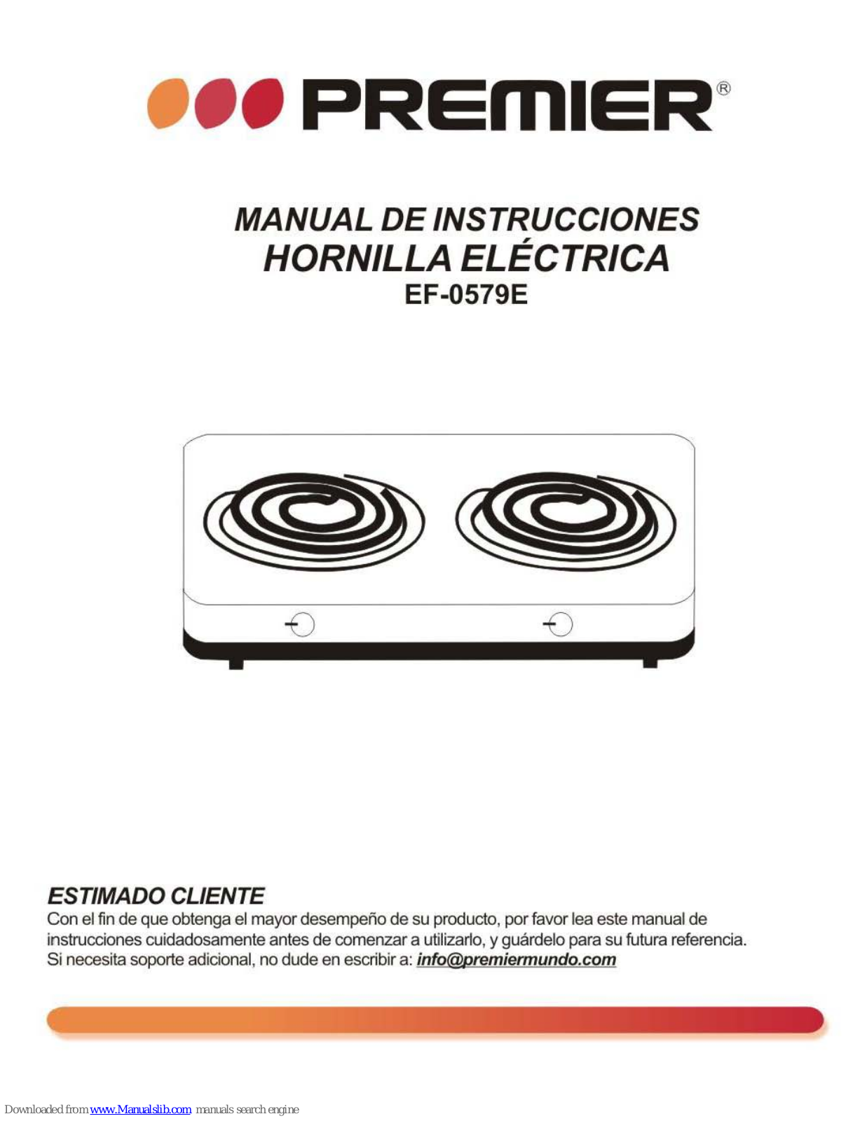 Premier EF-0579E Instructlon Manual - ManualMachine.com
