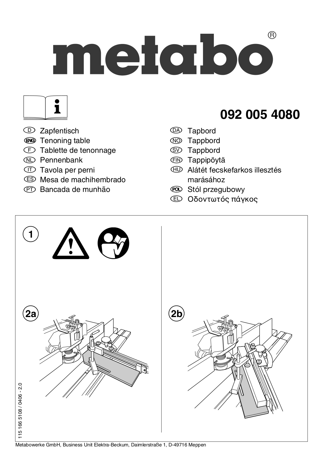 Metabo 092 005 4080 User guide - ManualMachine.com