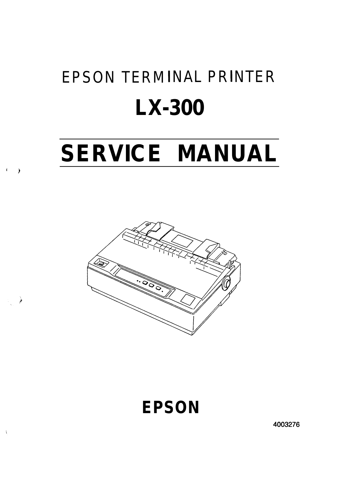 Epson LX300 User Manual