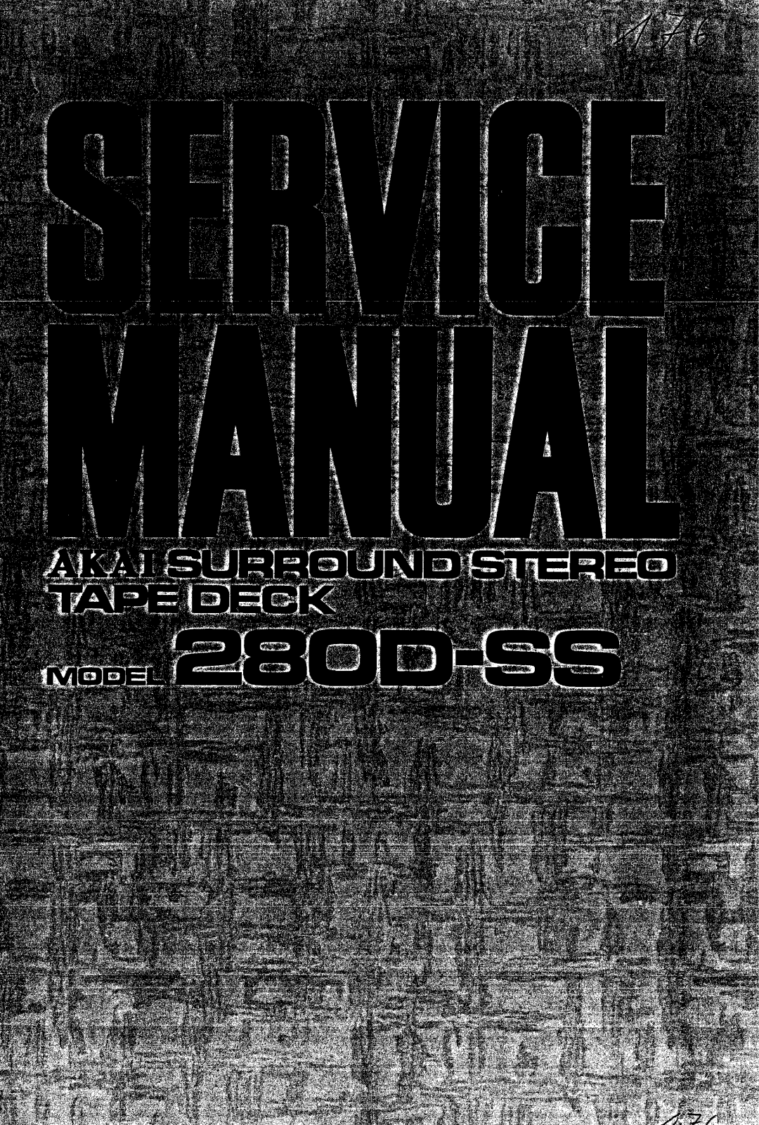 Akai 280-DSS Service Manual
