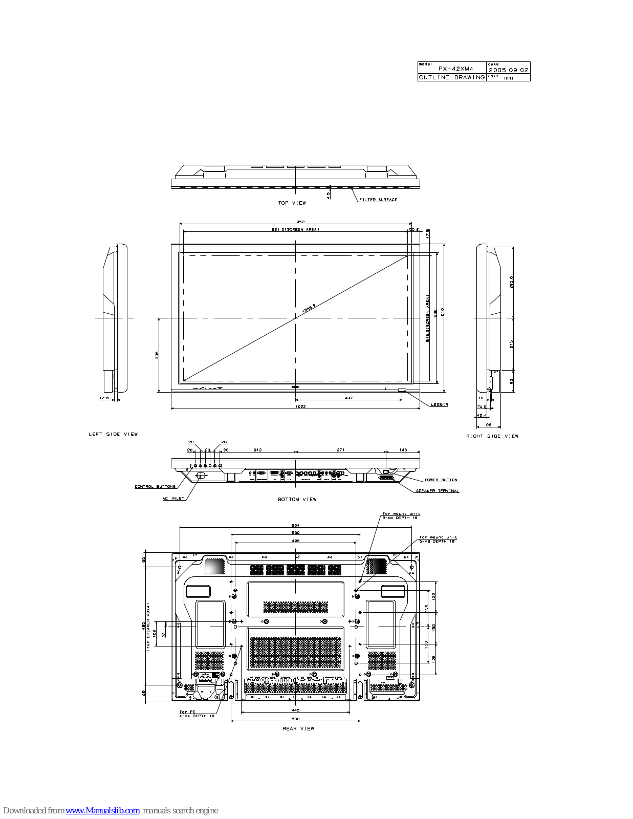 NEC PLASMASYNC 42XM4-(MM), PX-42XM4 User Manual