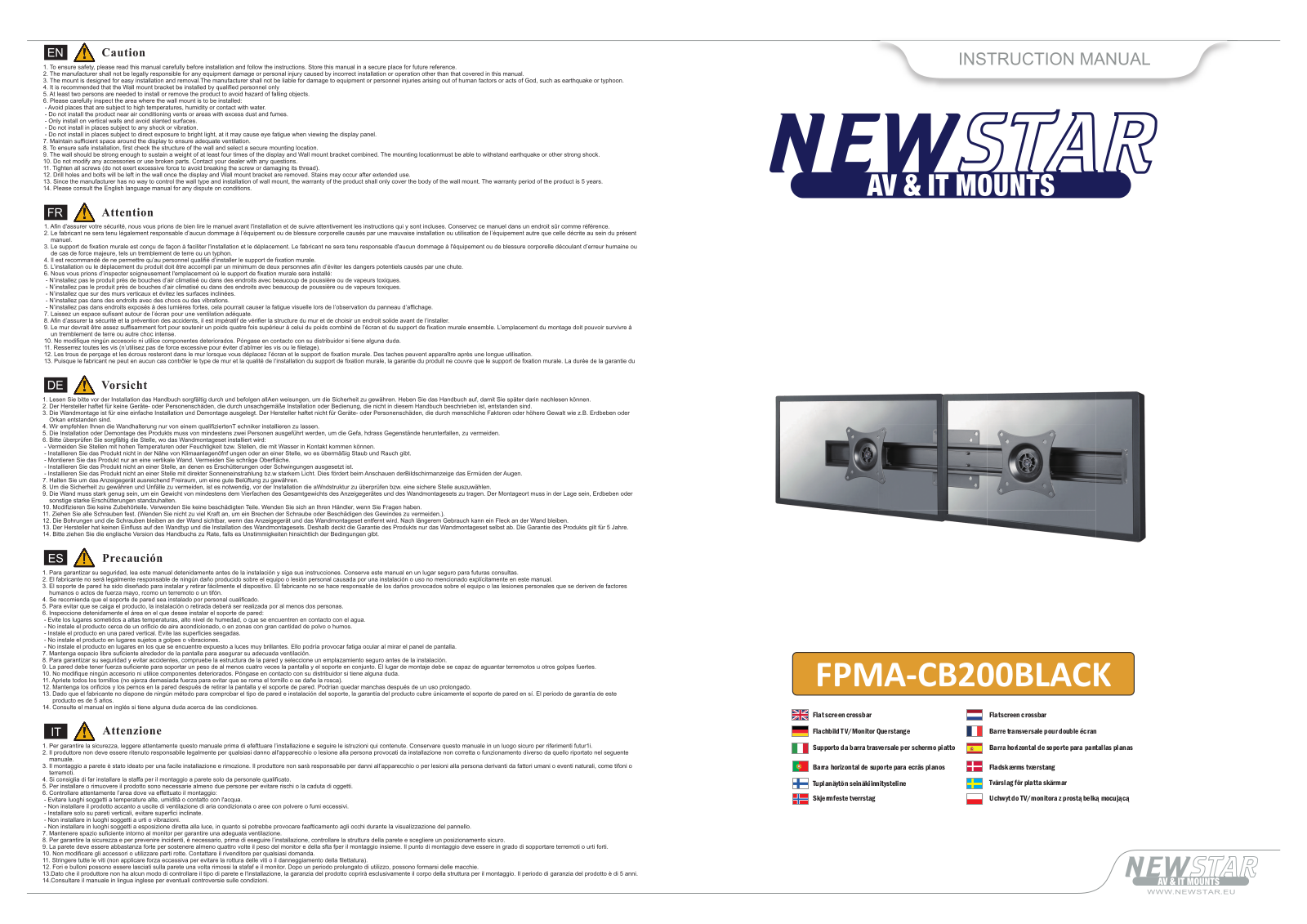 Newstar FPMA-CB200BLACK User Manual