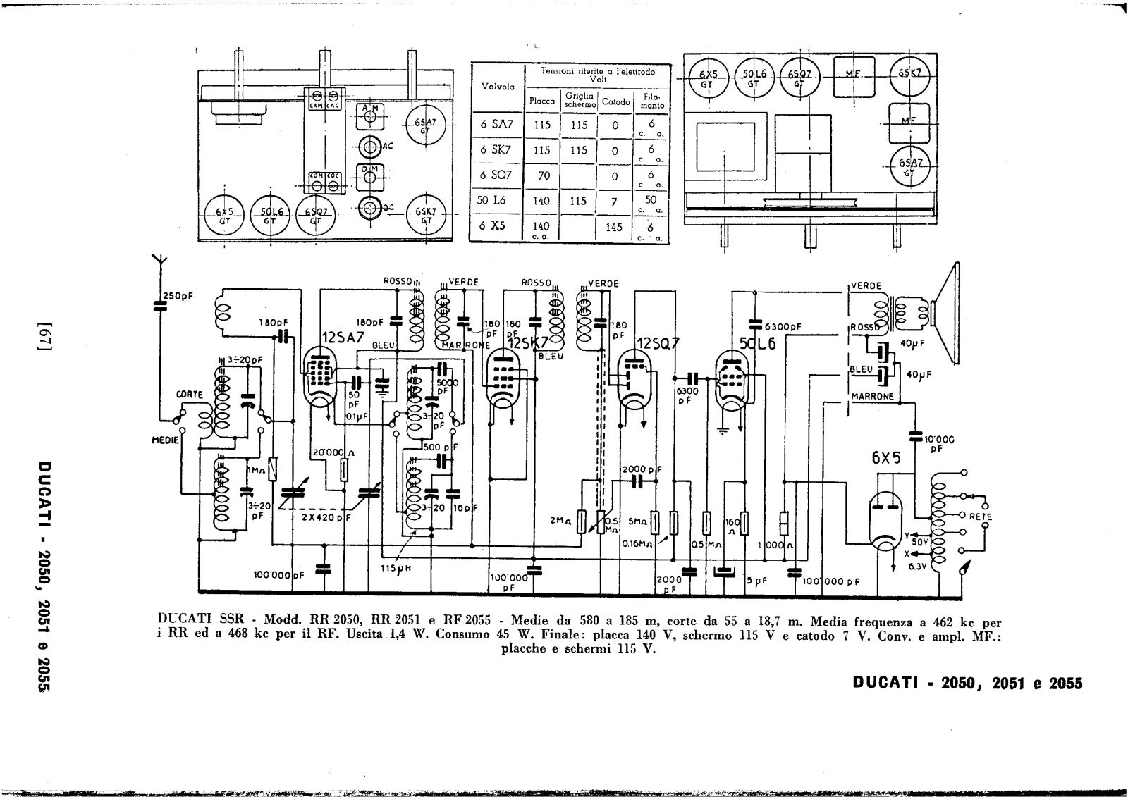 Ducati rr2050, rr2051, rr2055 schematic