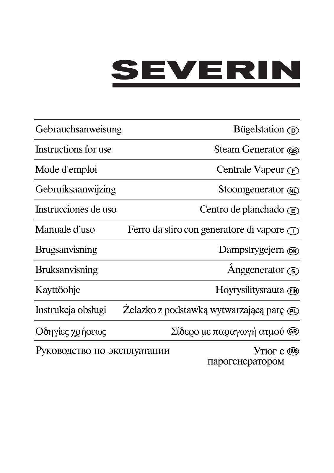 SEVERIN BA3285 User Manual