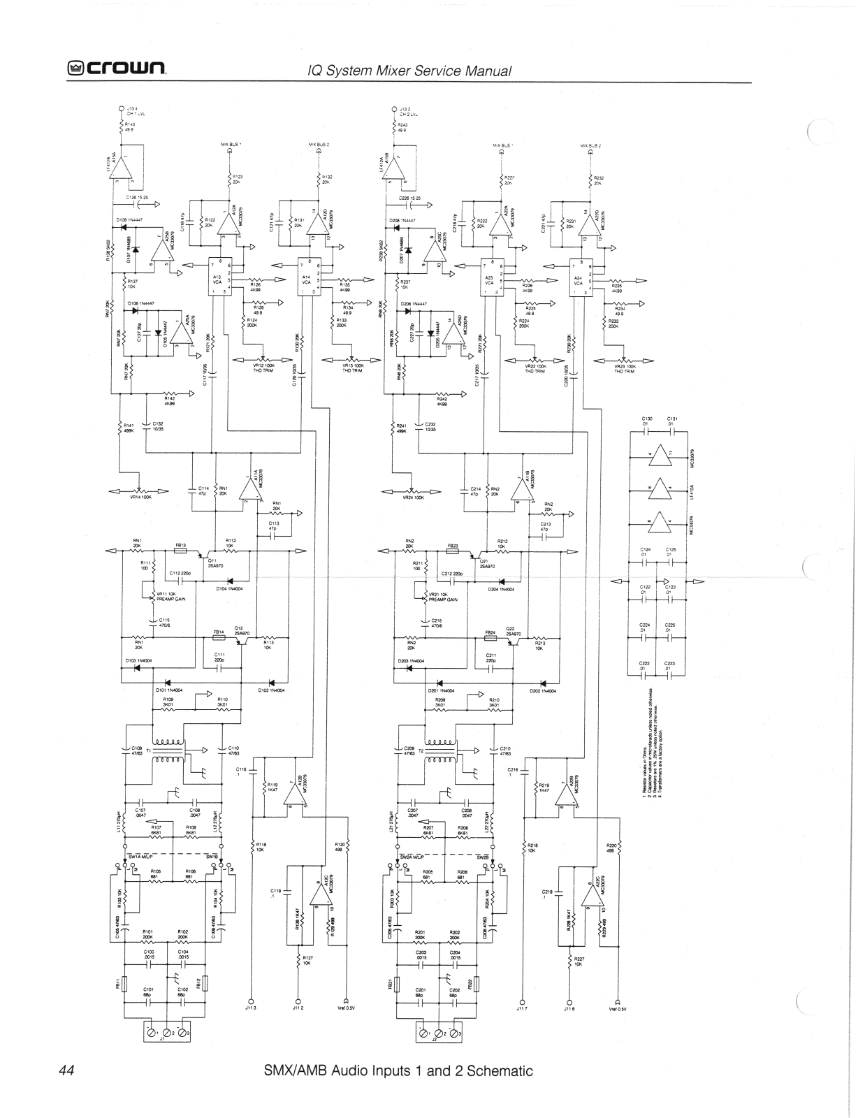 Crown Audio SMX-6 Schematic Diagram