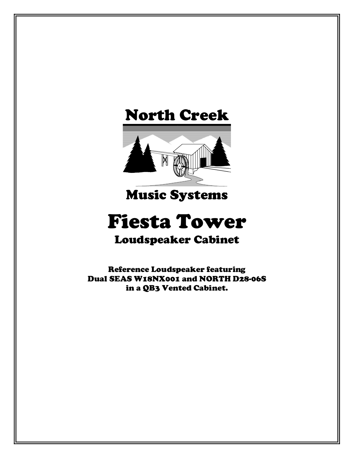 North Creek Fiesta Tower Owners manual