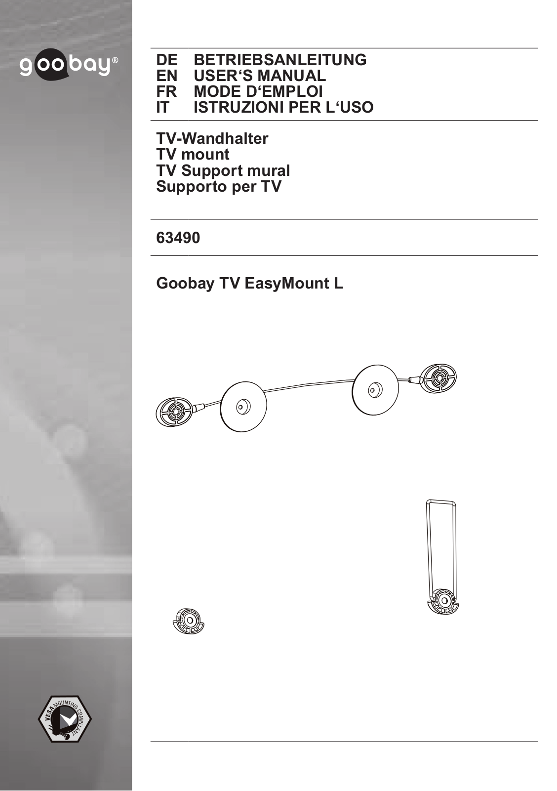 Goobay TV EasyMount L User Manual