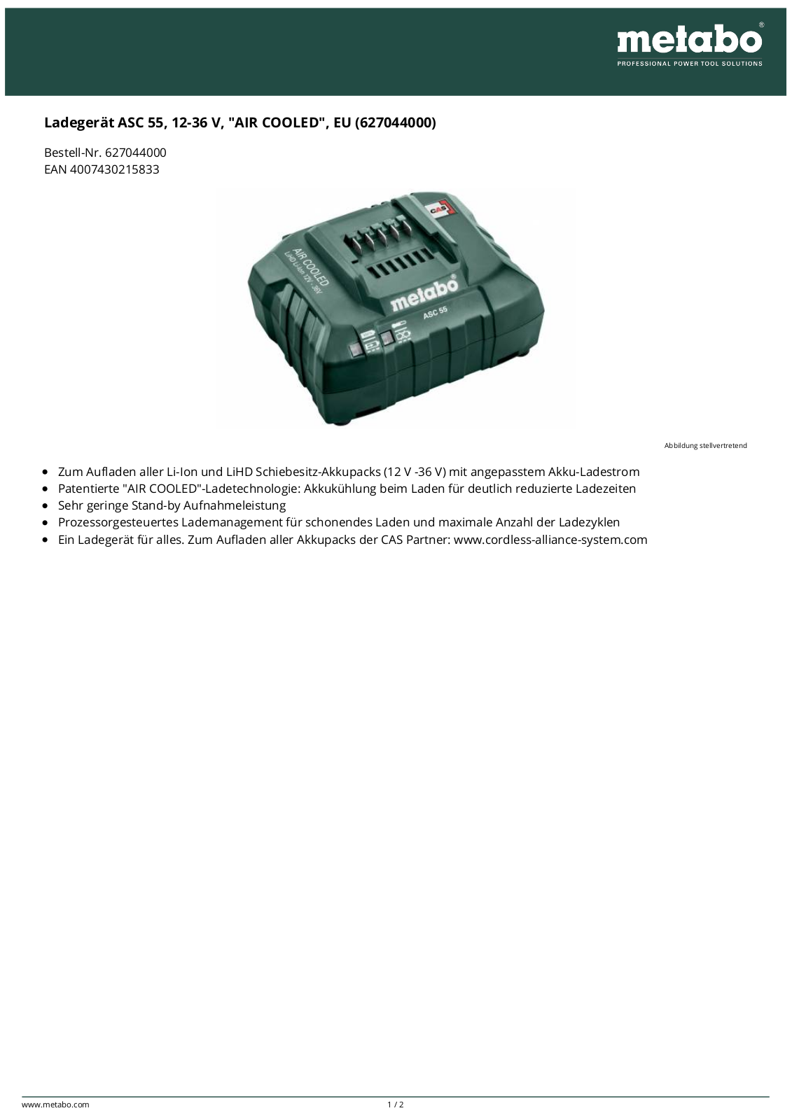 Metabo ASC 55 12-36V User Manual