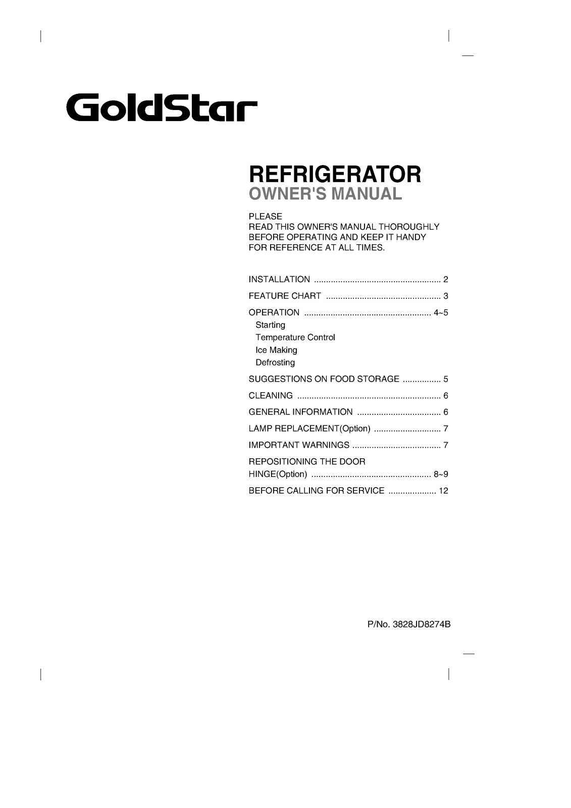 LG GR-151SPF User Manual