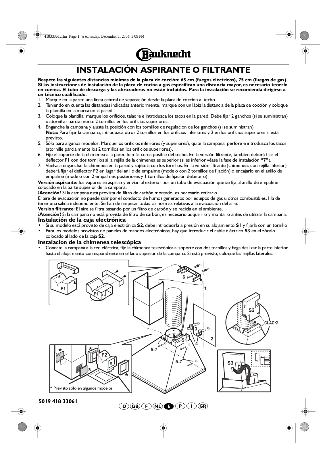 Whirlpool DKE 3390 IN, DKE 3390 SW, DKE 3090 IN, DKE 5790 IN BK, DKN 1390 AL INSTRUCTION FOR USE