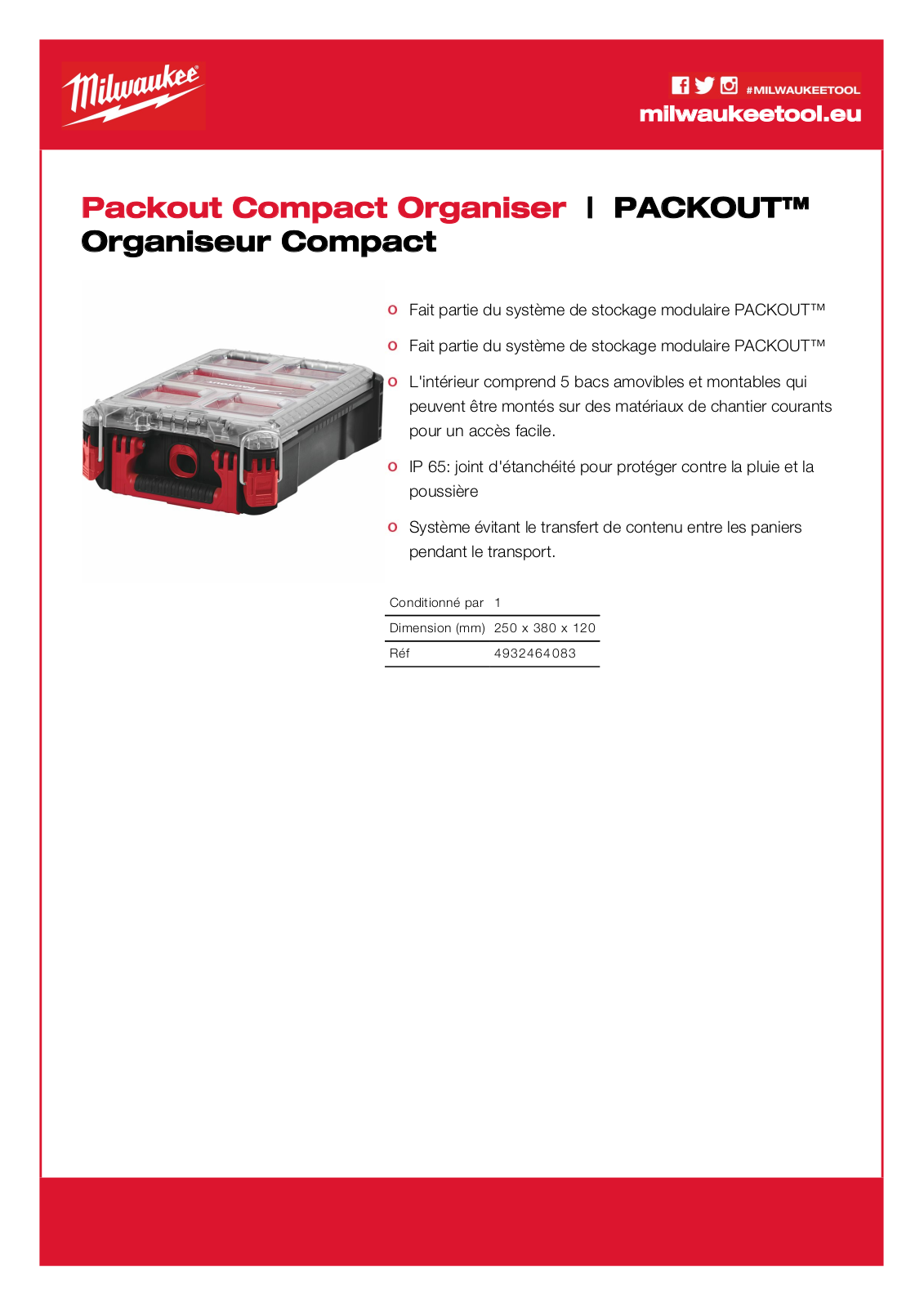 Milwaukee 4932464083 Specification - ManualMachine.com