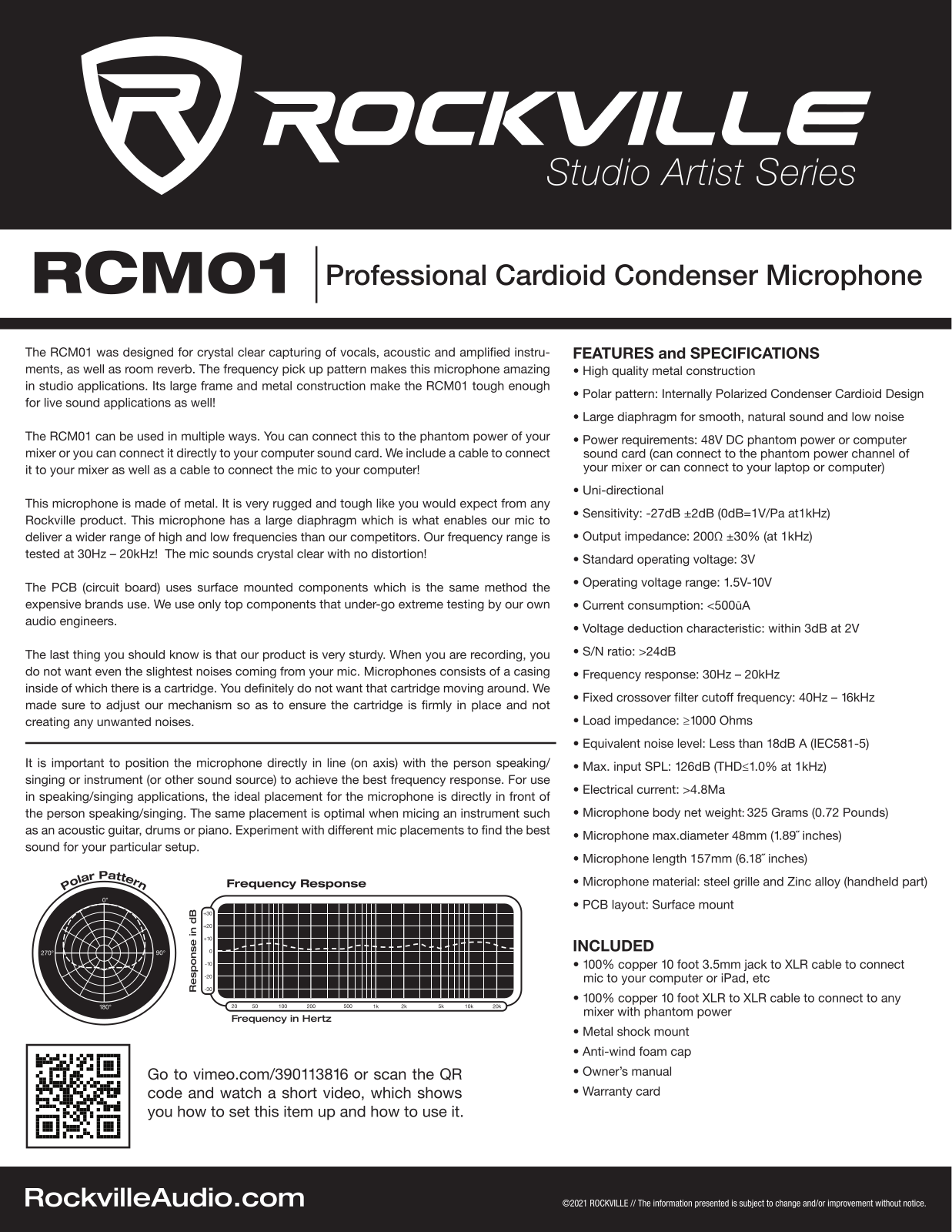 Rockville RCMO1 User manual