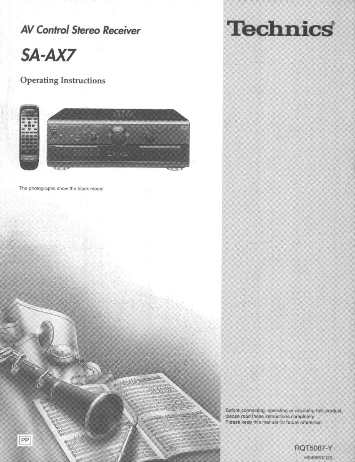 Technics SA-AX7 Owners Manual