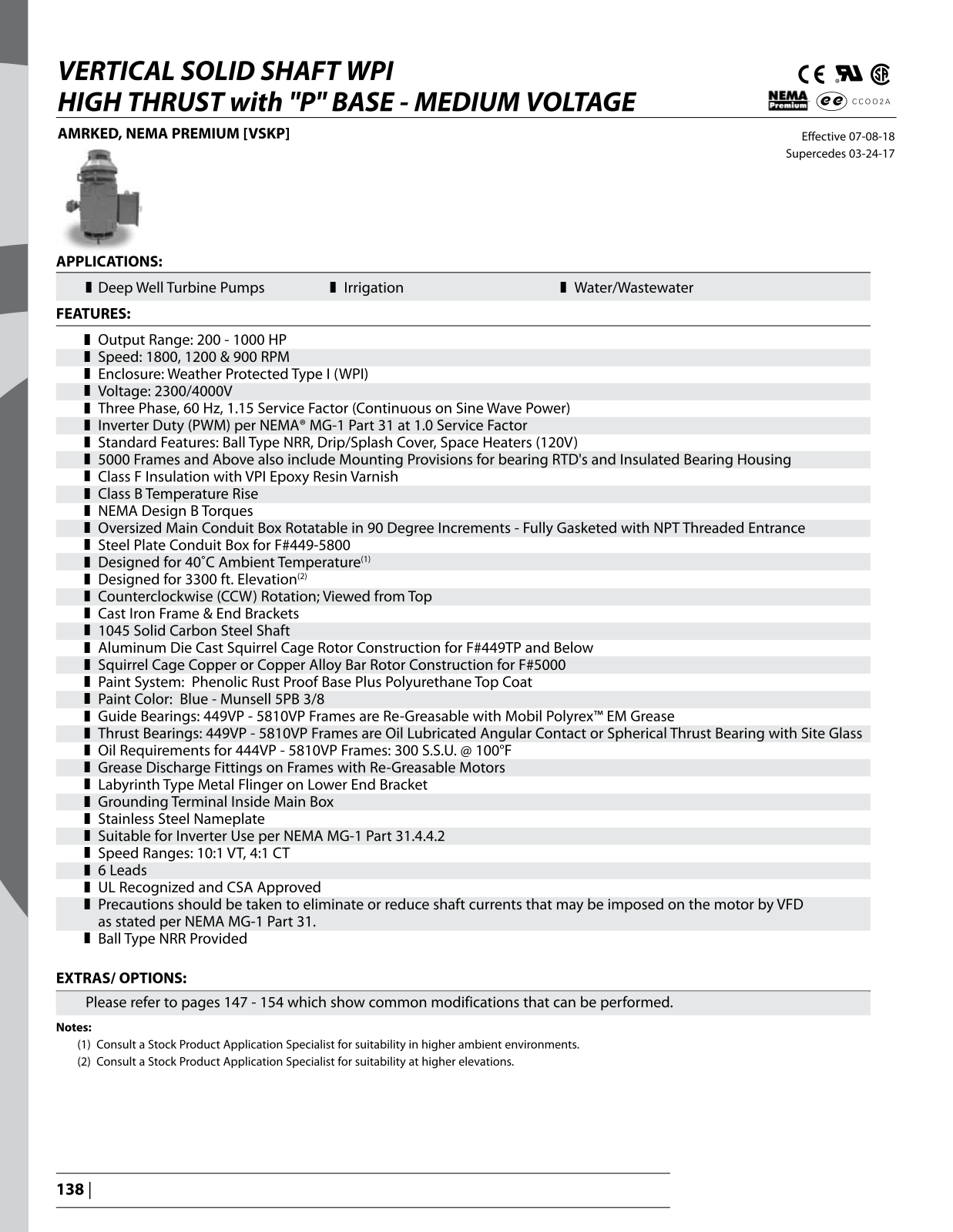 Teco Vertical solid shaft wpi Catalog Page