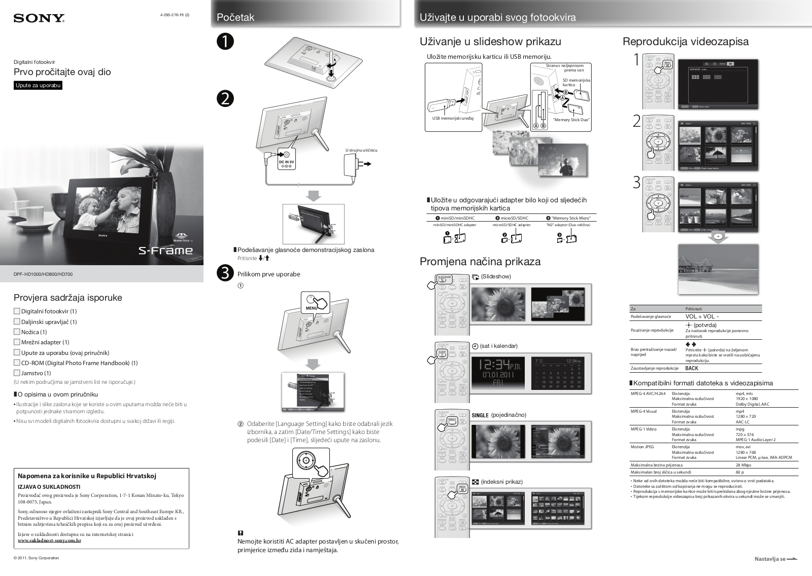 Sony DPF-HD800 Instructions for use