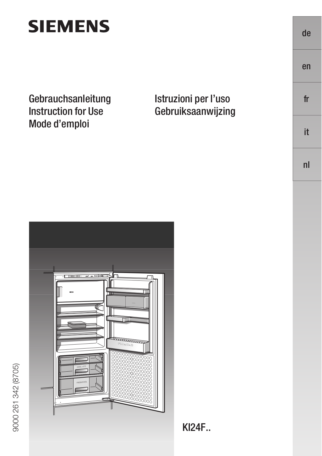 SIEMENS KI 24 LV 21 FF, KI18LA65FF, KI18RA55 FF, KI20RA55FF, KI24FA65 User Manual