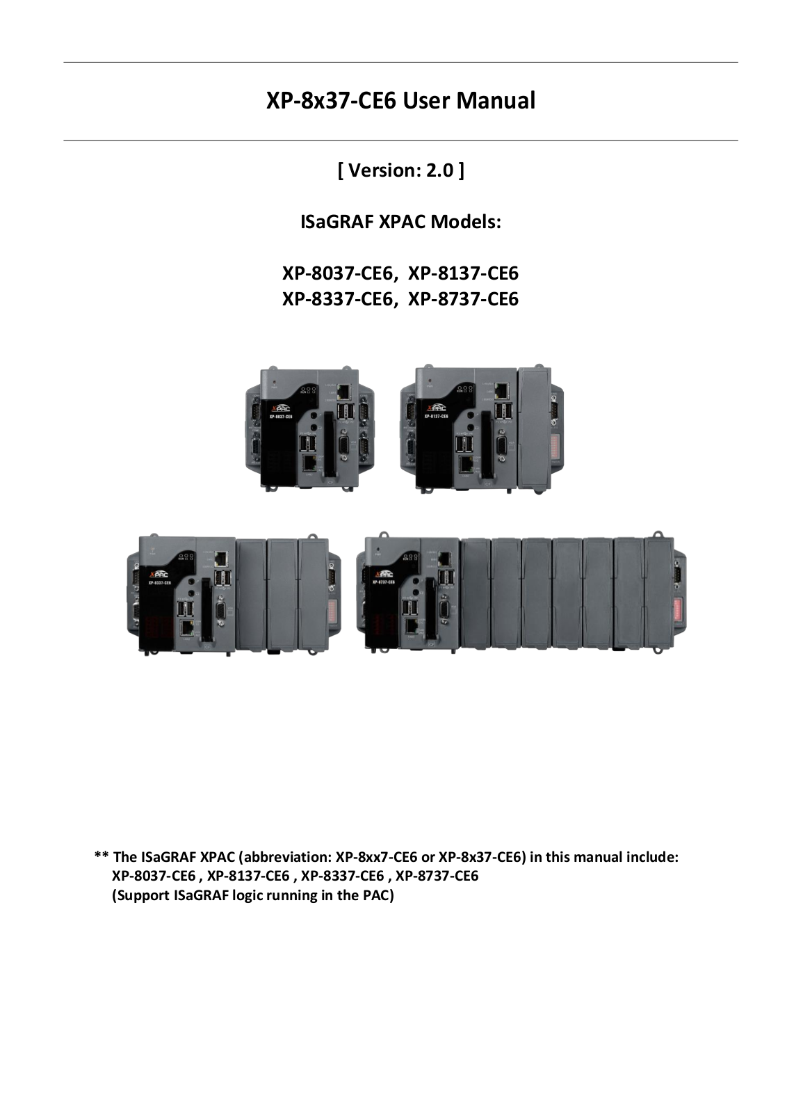 ICP DAS XP-8037-CE6, XP-8137-CE6, XP-8337-CE6, XP-8737-CE6 Users guide