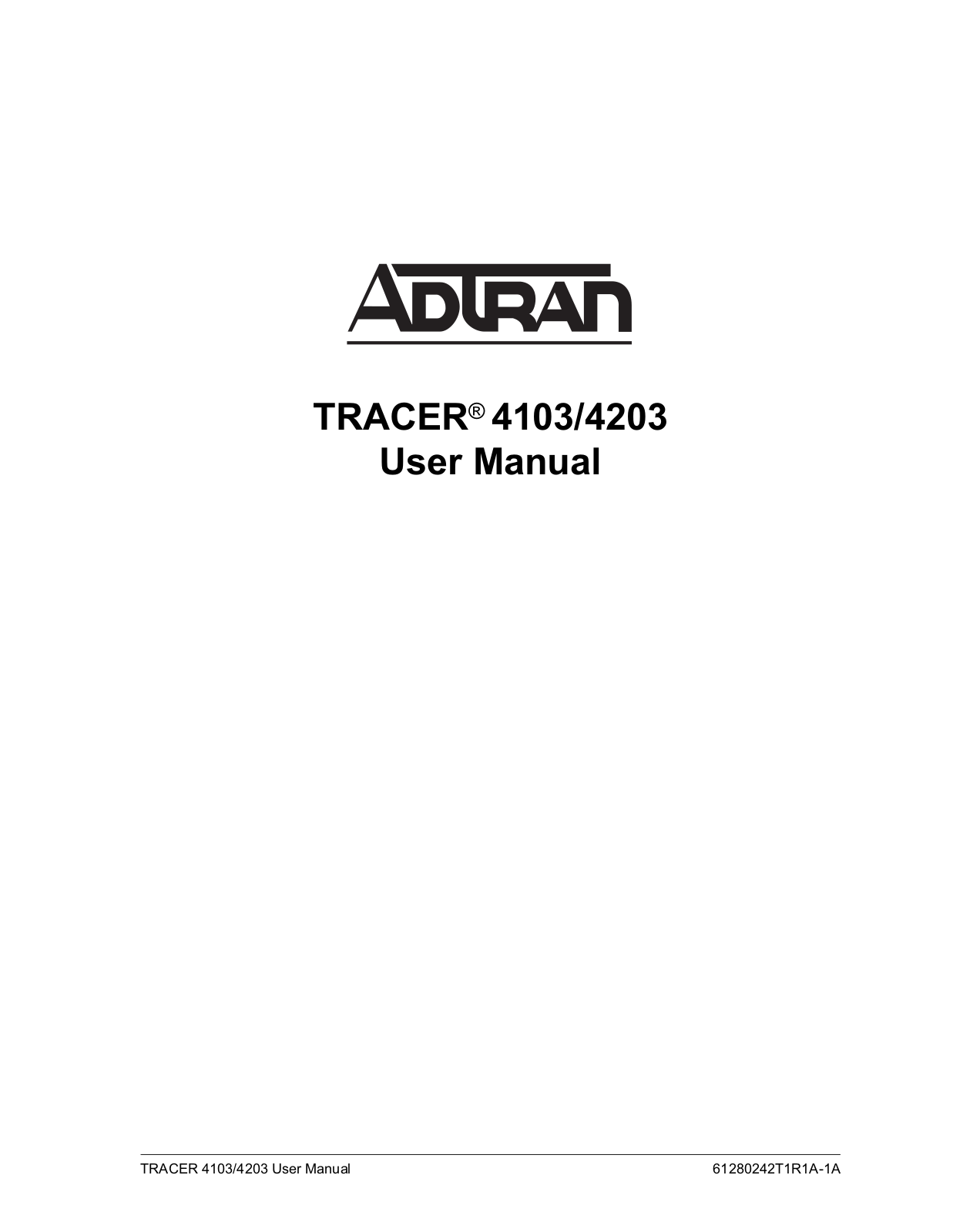 Adtran TRC4103 Users Manual