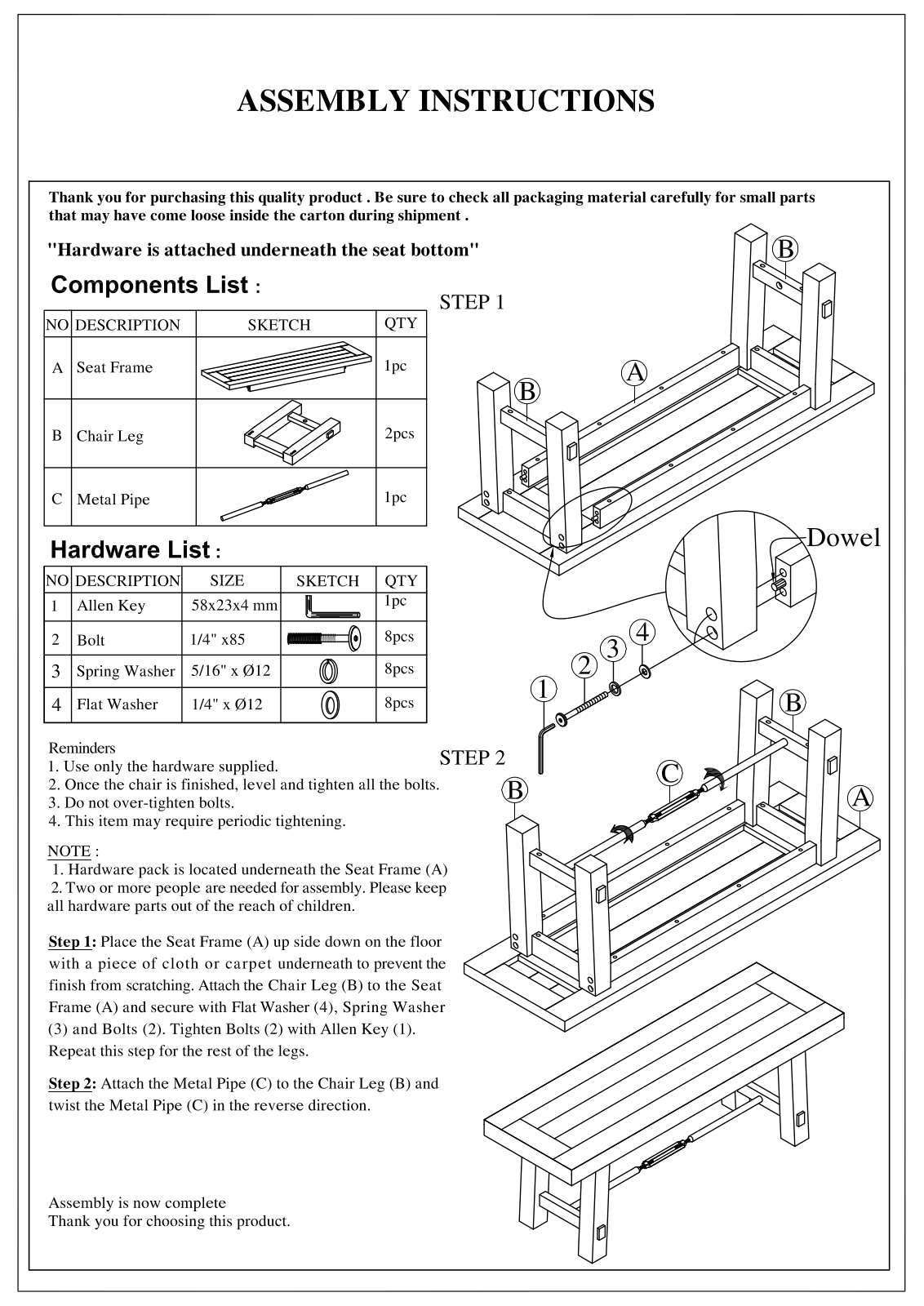 Foundstone W008050202 Installation & Assembly - ManualMachine.com
