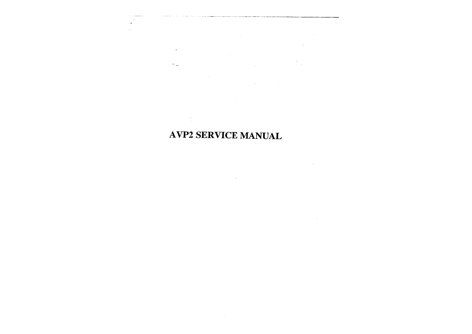 Harman Kardon AVP-2 Service Manual