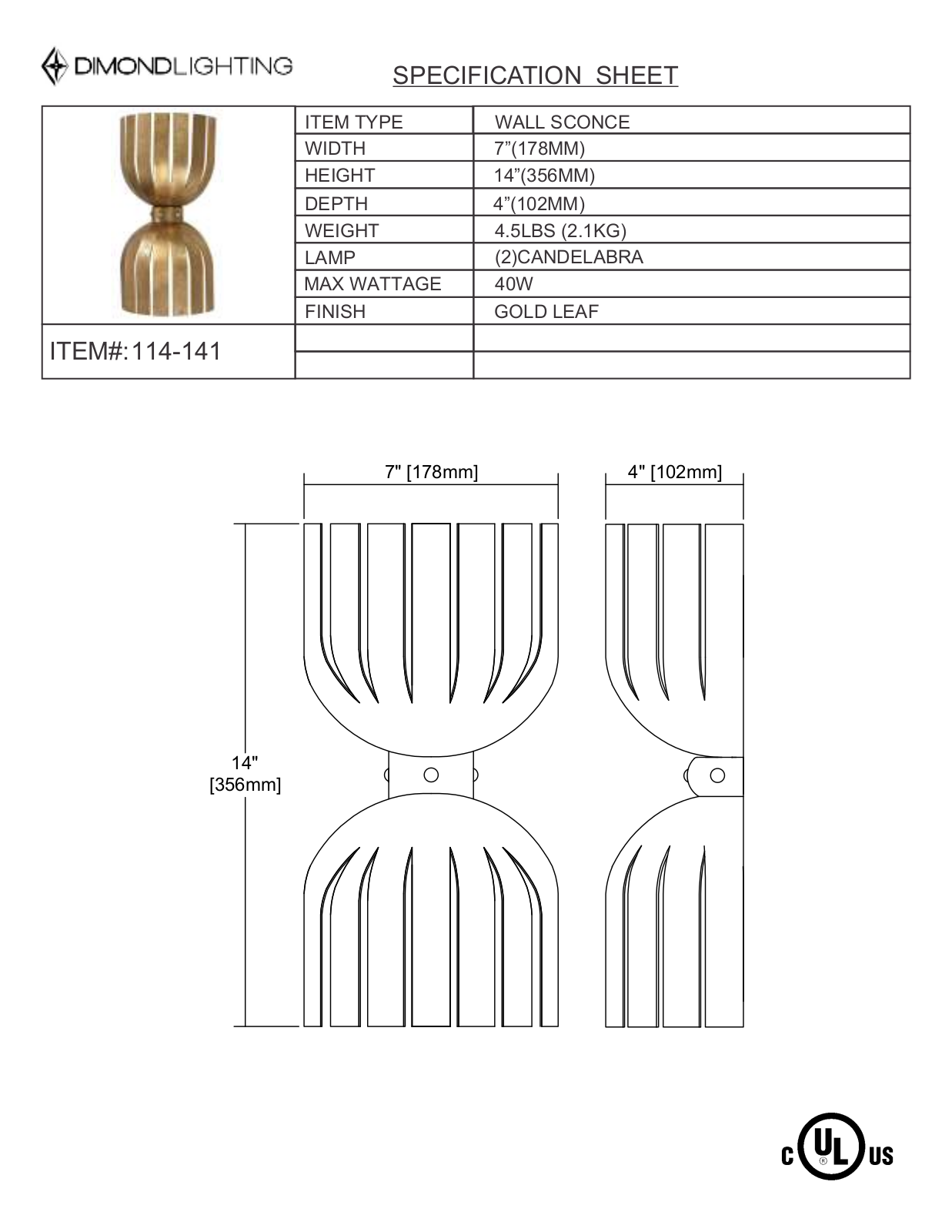 ELK Home 114141 User Manual