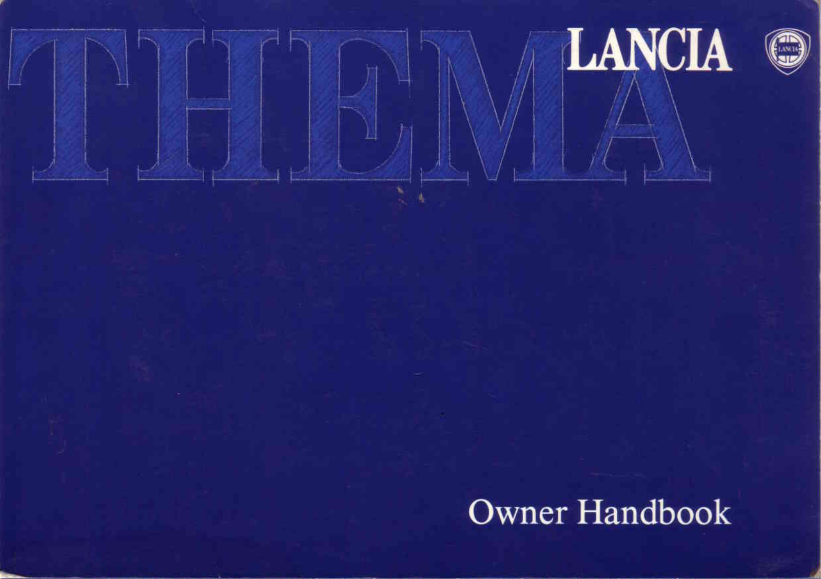 Lancia Thema 1989 User Manual