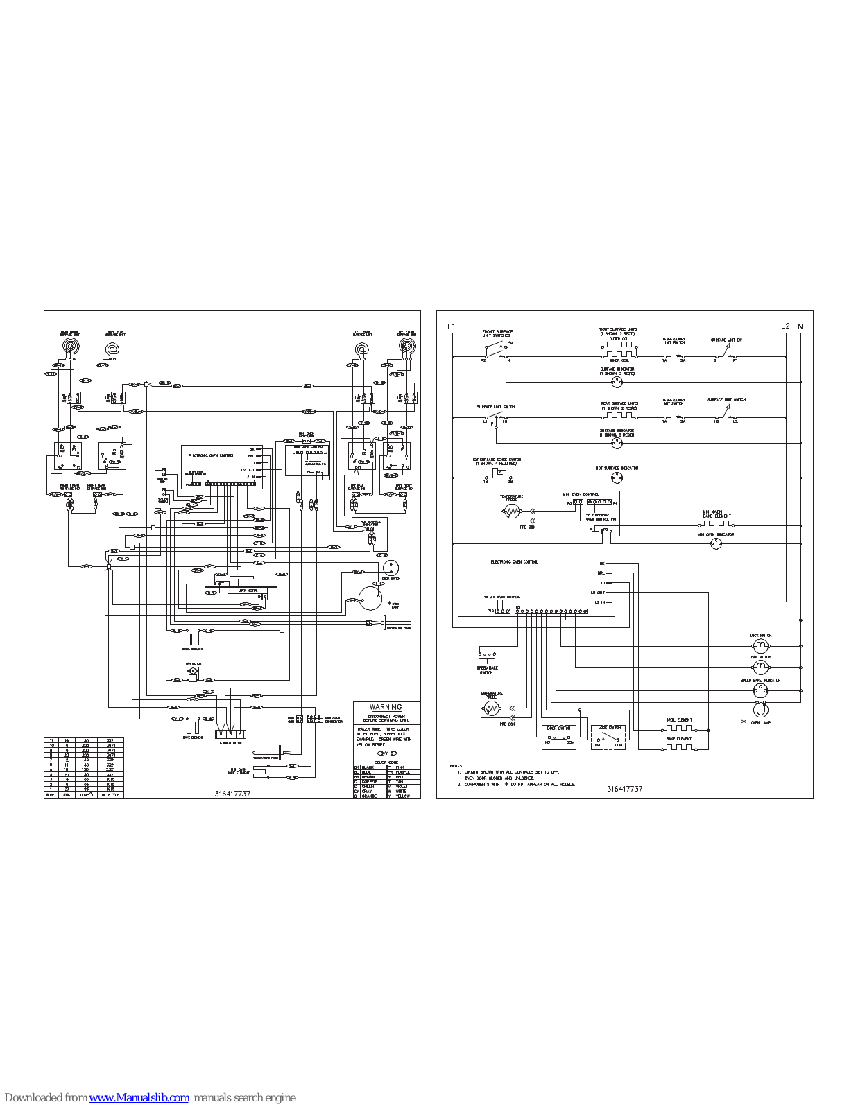 Frigidaire FEFLM600DSA Wiring Diagram