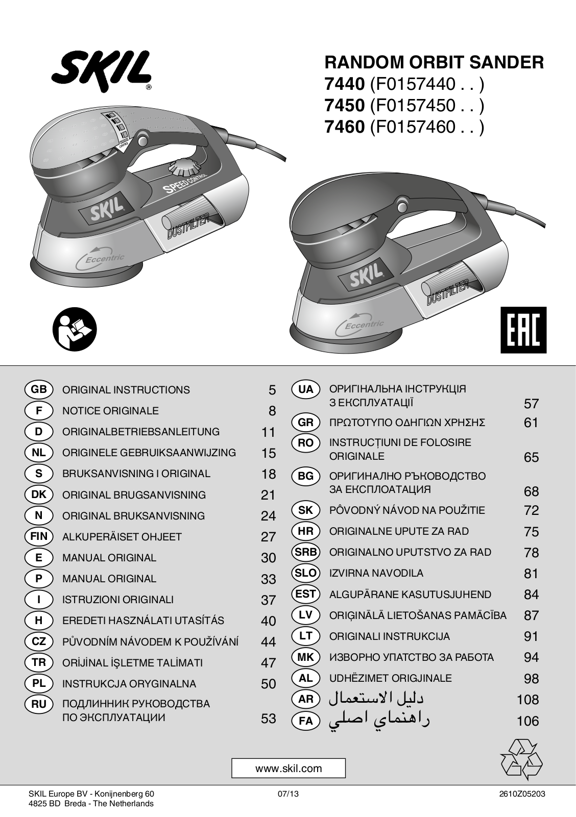 Skil 7450 AA User Manual