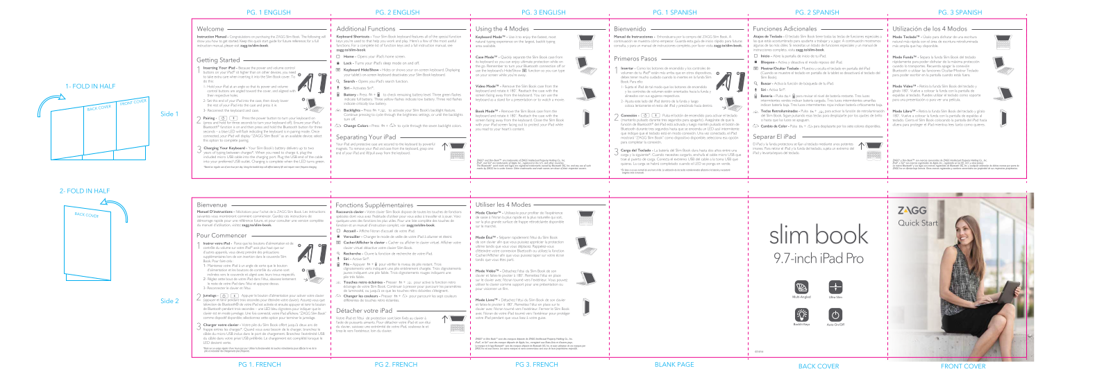 ZAGG Slim Book User Manual